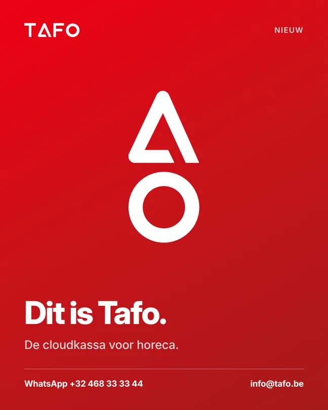 Dit is Tafo. De cloudkassa voor horeca.