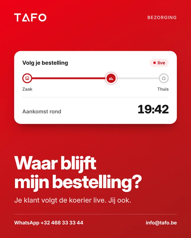 Waar blijft mijn bestelling? Je klant volgt de koerier live. Jij ook.